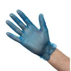 Hygiplas vinyl handschoenen blauw gepoederd M