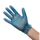 Hygiplas vinyl handschoenen blauw gepoederd S