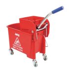 Jantex rolemmer met wringer rood 20L