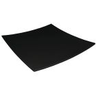Olympia Kristallon gebogen vierkant melamine bord zwart 31x31cm