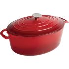 Vogue ovale inductie braadpan rood 5L