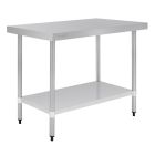 Vogue RVS werktafel zonder achteropstand 90x120x60cm