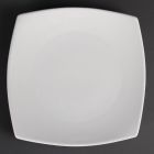 Olympia Whiteware vierkante borden met afgeronde hoeken 24cm
