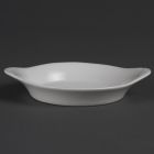 Olympia Whiteware ronde gratineerschalen met handvatten 13cm