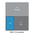 Vogue polypropyleen GN 1/3 bak met deksel 10cm