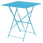 Bolero vierkante opklapbare stalen tafel turquoise 60cm