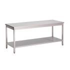 Gastro M RVS werktafel met onderblad 88x150x70cm