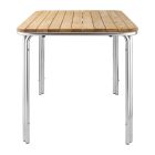 Bolero vierkante essen en aluminium tafel 70cm