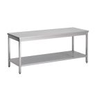 Gastro M RVS werktafel met onderblad 88x160x60cm