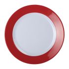 Olympia Kristallon Gala melamine borden met rode rand 23cm