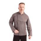 Chef Works Urban Hartford unisex koksbuis met rits lange mouw grijs XS