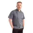 Chef Works Urban Springfield unisex koksbuis met rits korte mouw inktblauw M