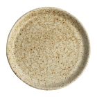 Olympia Canvas ronde borden met smalle rand crème 18cm