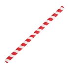 Fiesta Compostable rood/wit gestreepte papieren smoothierietjes 21cm