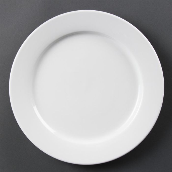 Olympia Whiteware borden met brede rand 28cm