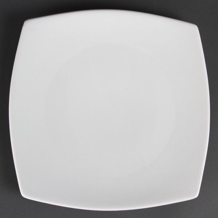 Olympia Whiteware vierkante borden met afgeronde hoeken 27cm