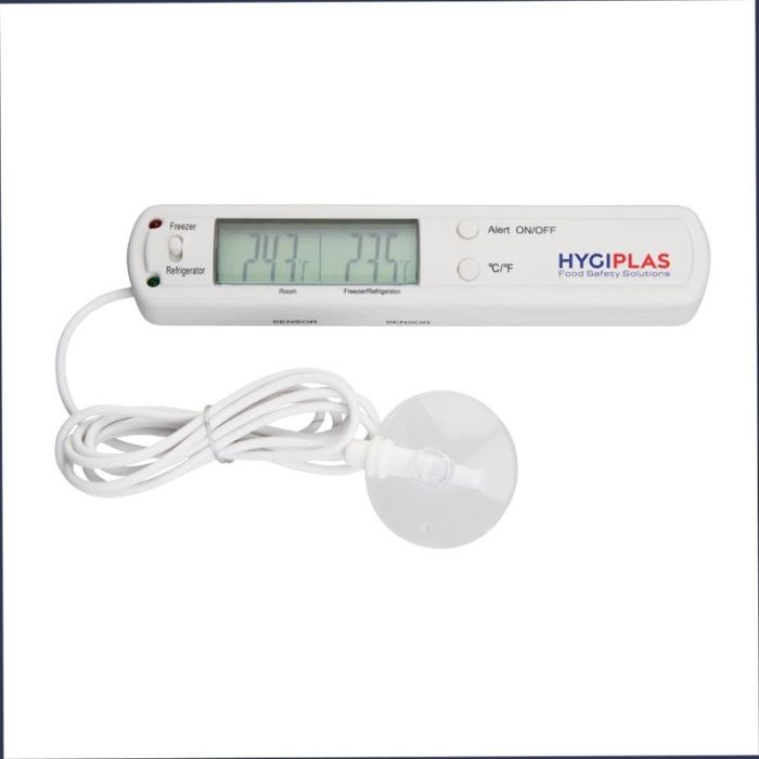 Hygiplas koeling- en vriezerthermometer met alarm