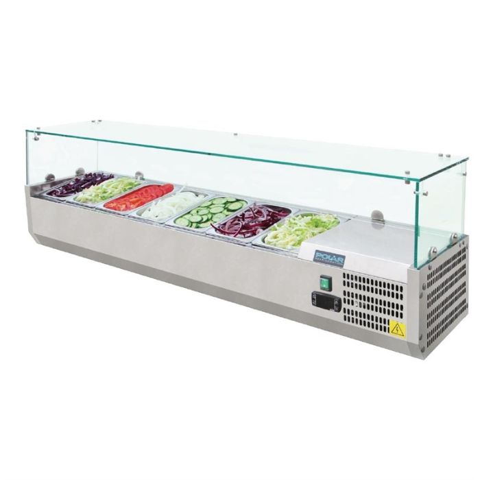 Polar G-serie opzetkoelvitrine 7x GN 1/4