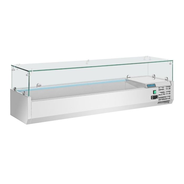 Polar G-serie opzetkoelvitrine 5x GN 1/3 en 1x GN 1/2