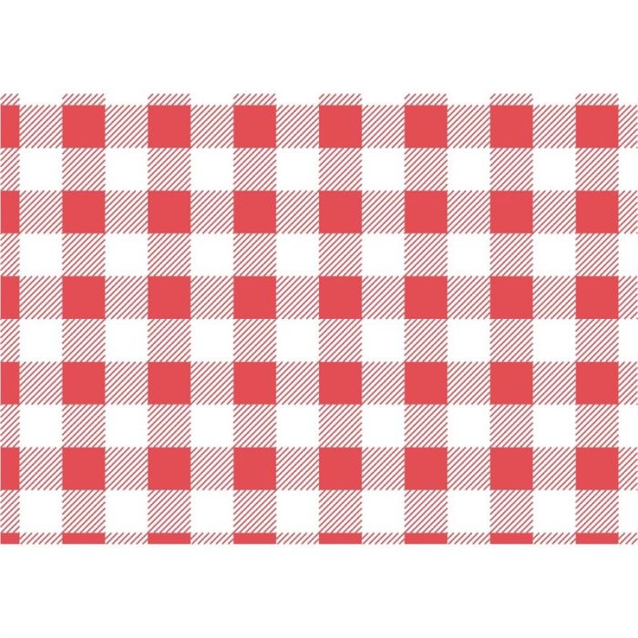 Rood Gingham vetvrij papier 31x38cm