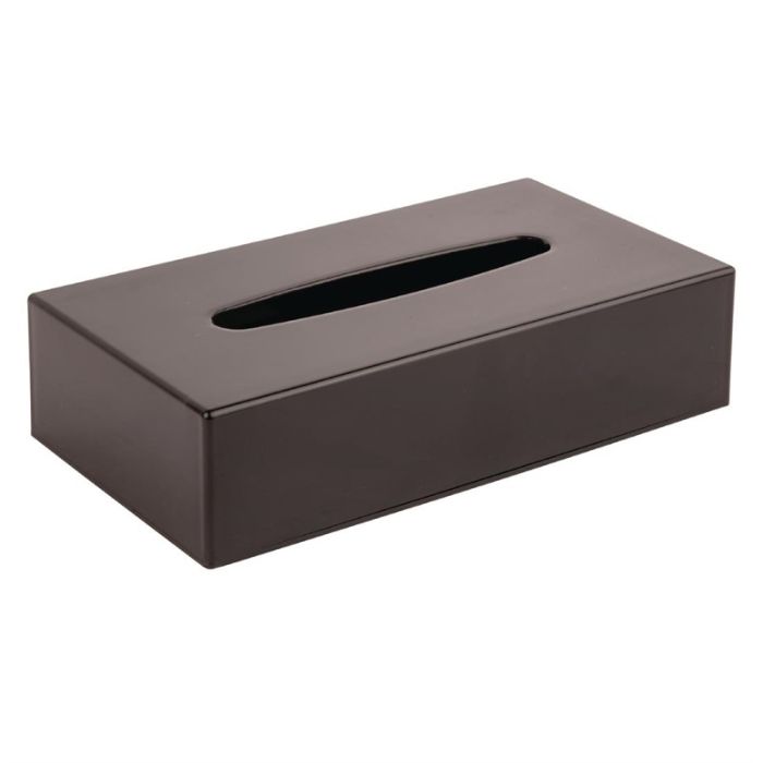 Zwarte rechthoekige tissue box