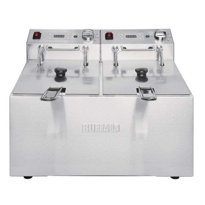 Buffalo dubbele friteuse 2x5L 2800W met timer