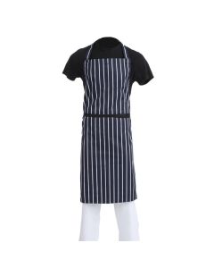 Whites halterschort blauw-wit gestreept extra lang