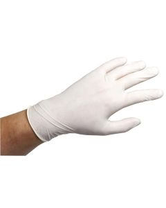 Latex handschoenen wit gepoederd S