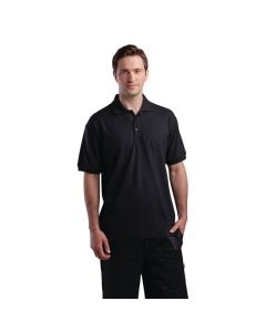 Unisex poloshirt zwart L