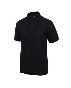 Unisex poloshirt zwart S