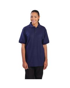 Unisex poloshirt donkerblauw S