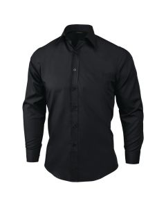 Uniform Works unisex overhemd lange mouw zwart L