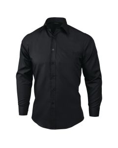 Uniform Works unisex overhemd lange mouw zwart S