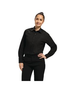 Uniform Works unisex overhemd lange mouw zwart S