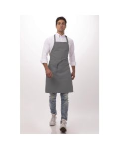 Chef Works halterschort grijs