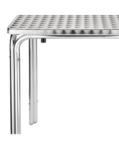 Bolero vierkante RVS bistrotafel 60cm