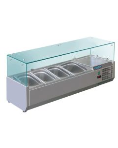 Polar G-serie opzetkoelvitrine 3x GN 1/3 en 1x GN 1/2