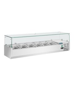 Polar G-serie opzetkoelvitrine 5x GN 1/3 en 1x GN 1/2