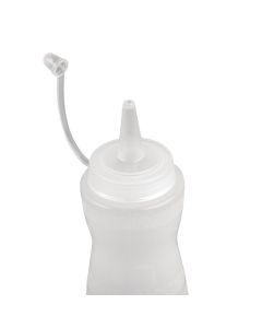 Vogue knijpfles met dop 34cl transparant