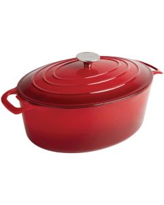 Vogue ovale inductie braadpan rood 5L