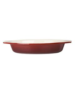 Vogue ovale gietijzeren gratineerschaal rood 0,65L