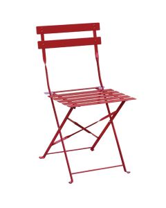 Bolero stalen opklapbare stoelen rood (2 stuks)