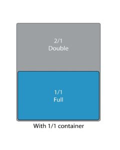 Vogue geperforeerde RVS GN 1/1 bak 65mm