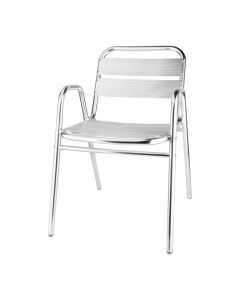 Bolero stapelbare aluminium stoelen (4 stuks)