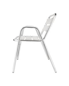 Bolero stapelbare aluminium stoelen (4 stuks)