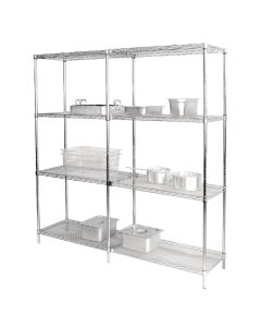 Vogue chroom schappen voor Vogue voorraadrekken 122x45,7cm