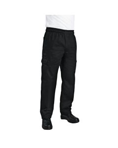 Chef Works unisex slim fit cargo broek zwart S