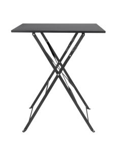 Bolero vierkante opklapbare stalen tafel zwart 60cm