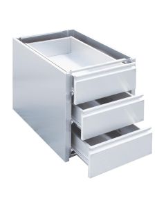 Gastro M RVS ladeblok met 3 laden voor onderbouw 45x58x55cm