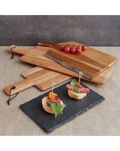 Olympia acaciahouten plank golvende rand 38,5x21,5cm